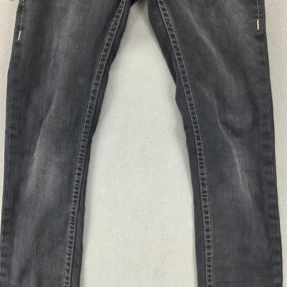 Vintage Levis Blue Star Jeans Mens Gray Slim Charcoal Wash Engineered Fits 28x34